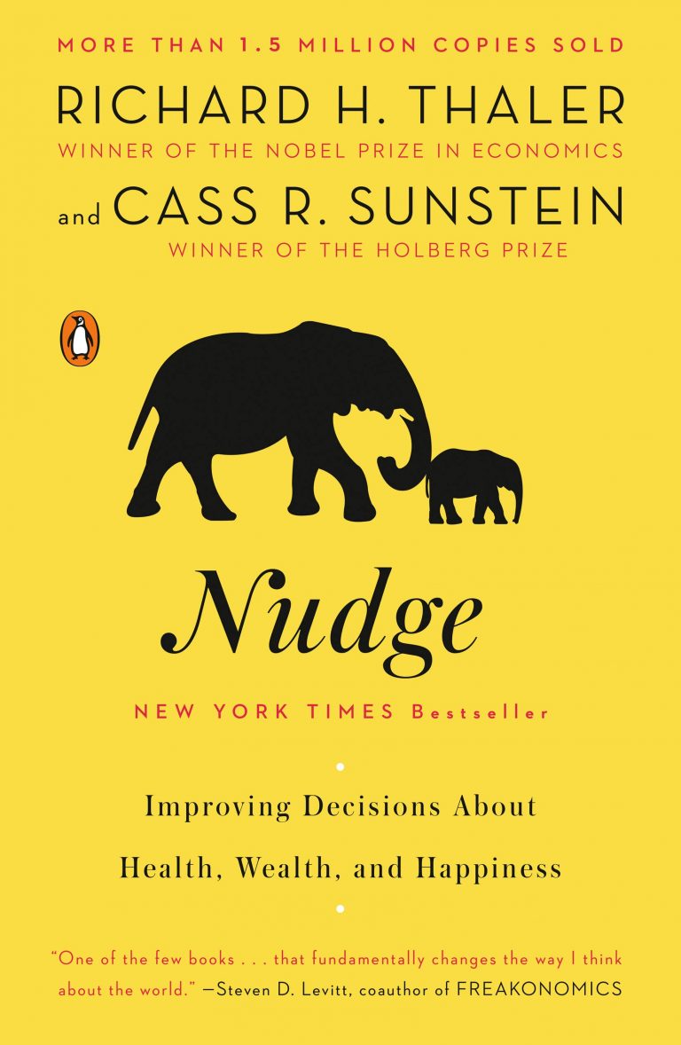 Richard H. Thaler & Cass R. Sunstein: Nudge, kirjan kansi