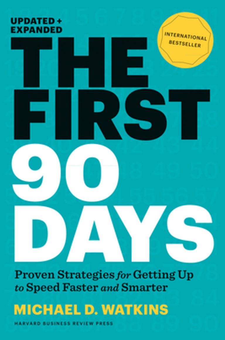 The First 90 Days, kirjan kansi