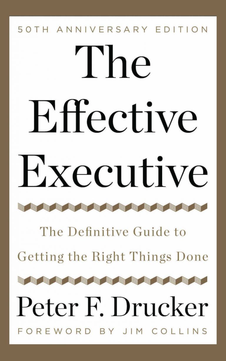 The Effective Executive, kirjan kansi