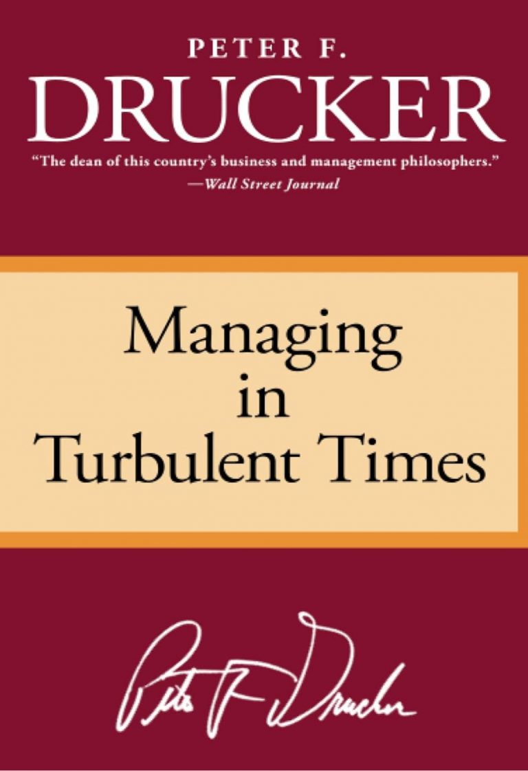 Managing in turbulent times, kirjan kansi
